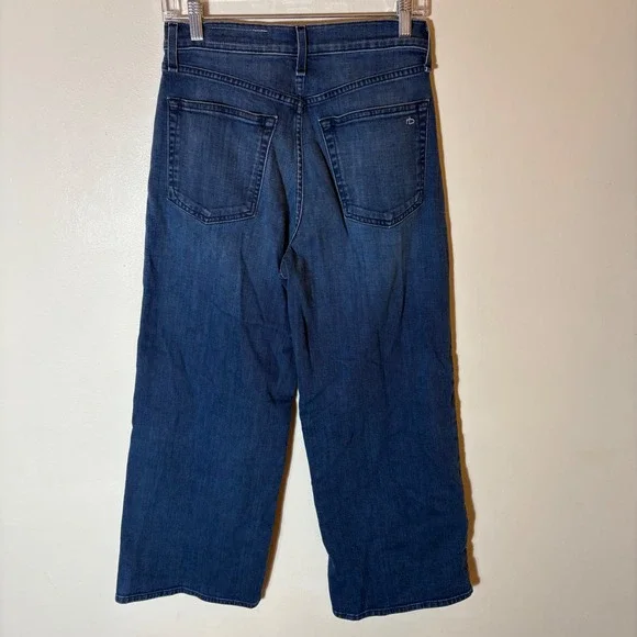 Rag & Bone Annie Wide Leg Ankle Length Medium Wash Jeans Size 26
